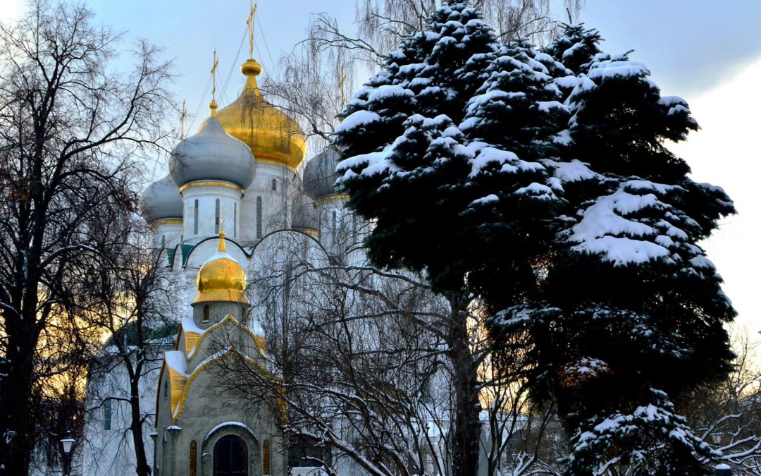 Новодевичий зимой — прекрасная зимняя локация для фото
